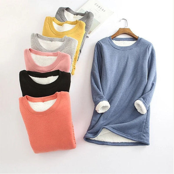 Women‘s NEW Casual Cotton Round Neck Solid Sweatshirt (S-5XL)